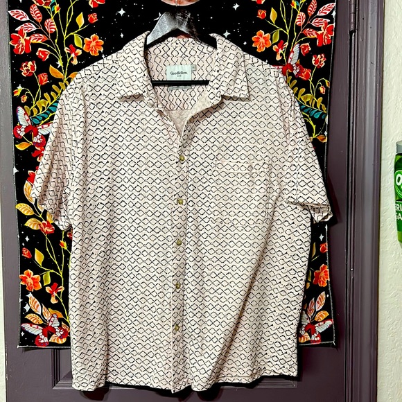 Goodfellow & Co size XL gender neutral light pink cotton button down - Picture 1 of 4